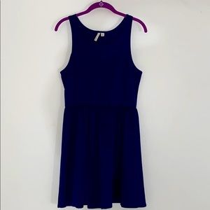 Navy midi dress